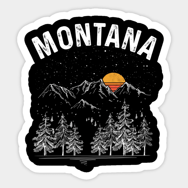 Vintage Retro Montana State Sticker by DanYoungOfficial